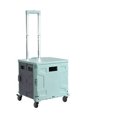 quality  Modern AU CAT Folding Trolley Grocery Serving Cart Rolling Portable Shopping Cart with 4 Wheels Luggage Rotating Mobile Travel factory
